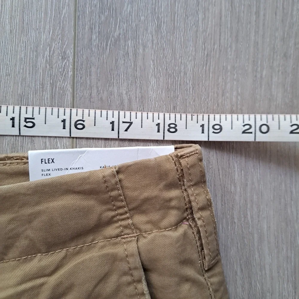 Mens American Eagle 38x31 Slim Lived-In Khakis Pants Flex Beige Brown NWT